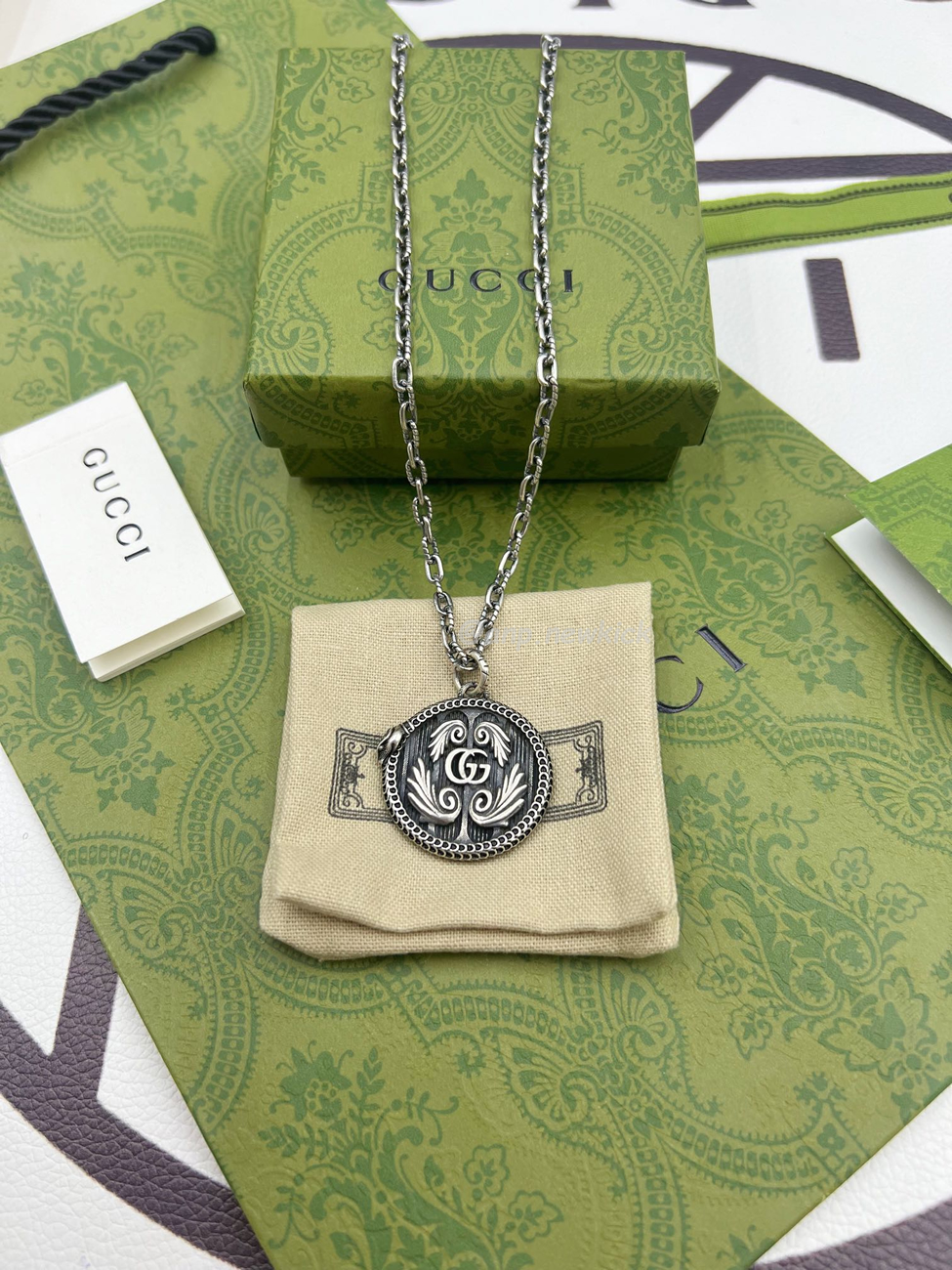 Gucci Silver Gg Logo Necklace (3) - www.newkick.org